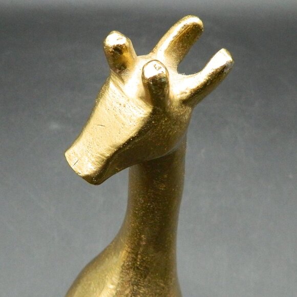 Nate Berkus Magnetized Gold Metal Giraffe Figurine - Picture 6 of 7